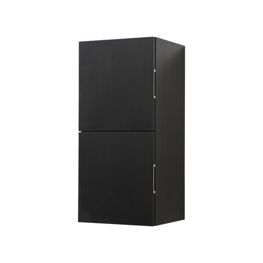Kube Bath SLBS28-BK Bliss 12" Wall Mount Linen Side Cabinet with Two Doors in Black Wood