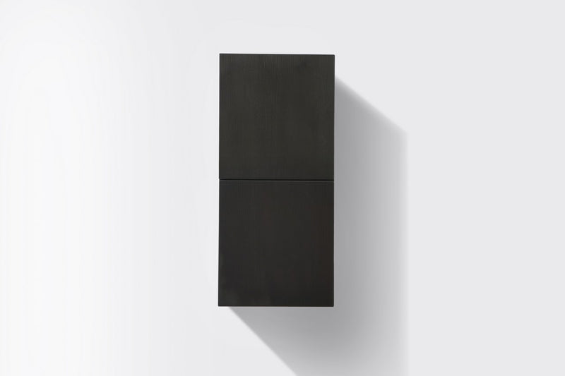 Kube Bath SLBS28-BK Bliss 12" Wall Mount Linen Side Cabinet with Two Doors in Black Wood - view 2