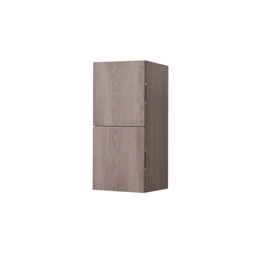 Kube Bath SLBS28-BTN Bliss 12" Wall Mount Linen Side Cabinet with Two Doors in Butternut Wood