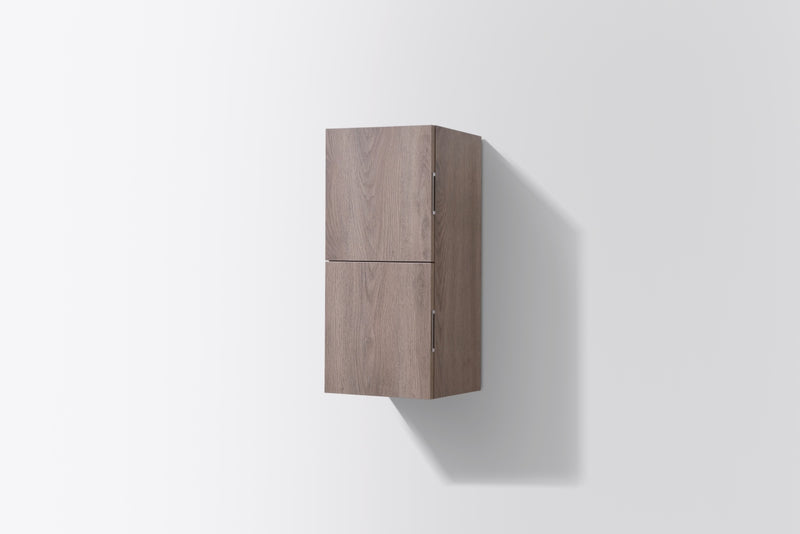 Kube Bath SLBS28-BTN Bliss 12" Wall Mount Linen Side Cabinet with Two Doors in Butternut Wood - view 2
