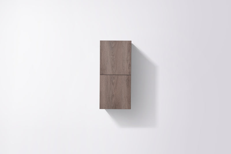 Kube Bath SLBS28-BTN Bliss 12" Wall Mount Linen Side Cabinet with Two Doors in Butternut Wood - view 3