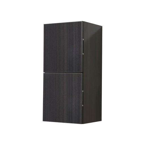 Kube Bath SLBS28-GO Bliss 12" Wall Mount Linen Side Cabinet with Two Doors in Gray Oak
