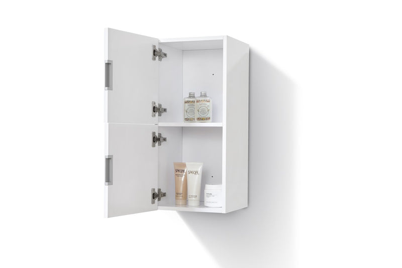 Kube Bath SLBS28-GW Bliss 12" Wall Mount Linen Side Cabinet with Two Doors in Gloss White - view 4