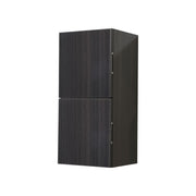 Kube Bath SLBS28-HGGO Bliss 12" Wall Mount Linen Side Cabinet with Two Doors in High Gloss Gray Oak