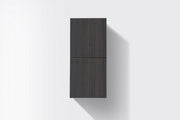 Kube Bath SLBS28-HGGO Bliss 12" Wall Mount Linen Side Cabinet with Two Doors in High Gloss Gray Oak - view 2