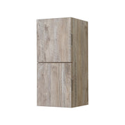 Kube Bath SLBS28-NW Bliss 12" Wall Mount Linen Side Cabinet with Two Doors in Nature Wood