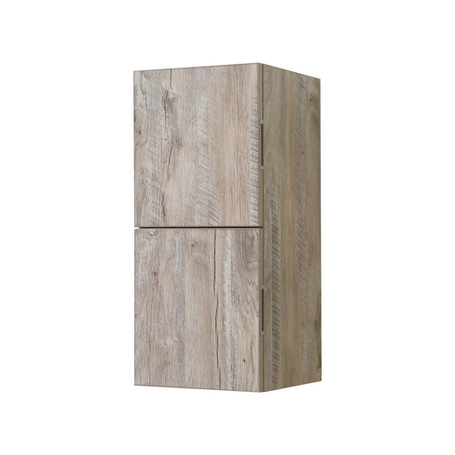 Kube Bath SLBS28-NW Bliss 12" Wall Mount Linen Side Cabinet with Two Doors in Nature Wood