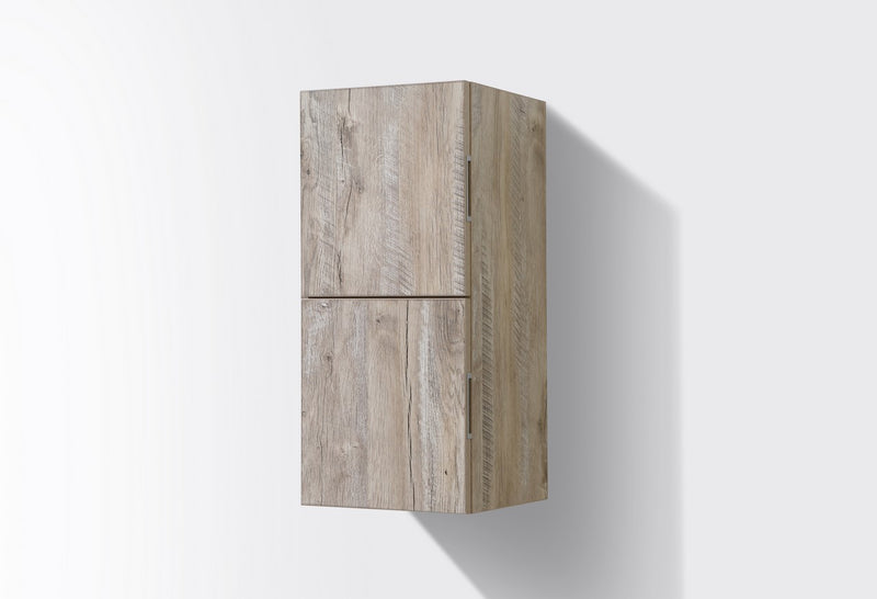 Kube Bath SLBS28-NW Bliss 12" Wall Mount Linen Side Cabinet with Two Doors in Nature Wood - view 3
