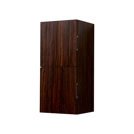 Kube Bath SLBS28-WNT Bliss 12" Wall Mount Linen Side Cabinet with Two Doors in Walnut