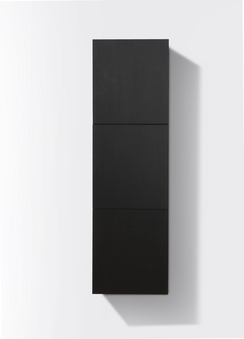 Kube Bath SLBS59-BK Bliss 18" Wall Mount Linen Side Cabinet with Three Doors in Black Wood - view 2