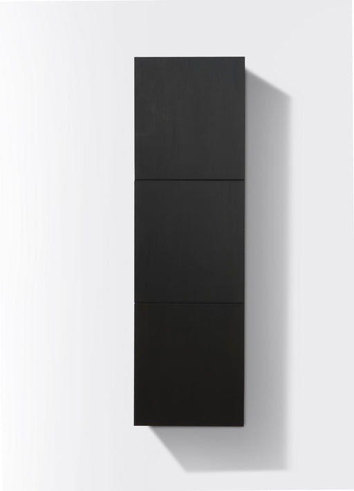 Kube Bath SLBS59-BK Bliss 18" Wall Mount Linen Side Cabinet with Three Doors in Black Wood - view 2