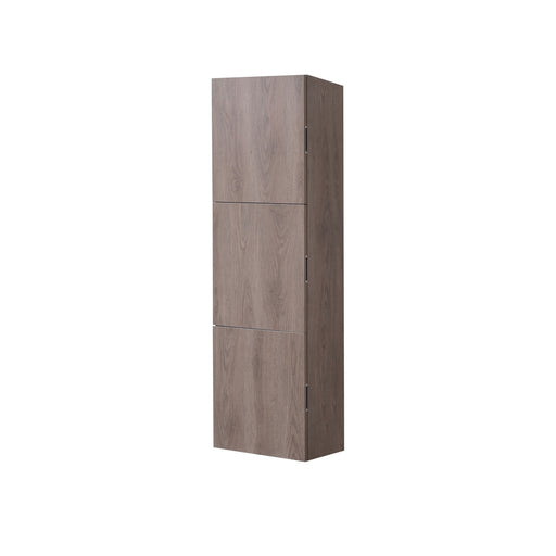 Kube Bath SLBS59-BTN Bliss 18" Wall Mount Linen Side Cabinet with Three Doors in Butternut Wood