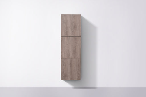 Kube Bath SLBS59-BTN Bliss 18" Wall Mount Linen Side Cabinet with Three Doors in Butternut Wood - view 2