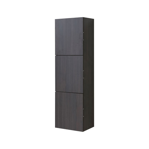 Kube Bath SLBS59-GO Bliss 18" Wall Mount Linen Side Cabinet with Three Doors in Gray Oak