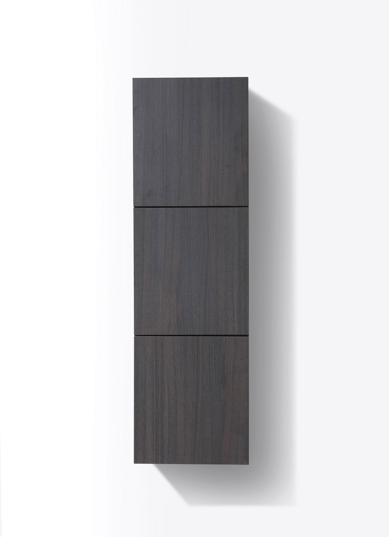 Kube Bath SLBS59-GO Bliss 18" Wall Mount Linen Side Cabinet with Three Doors in Gray Oak - view 2