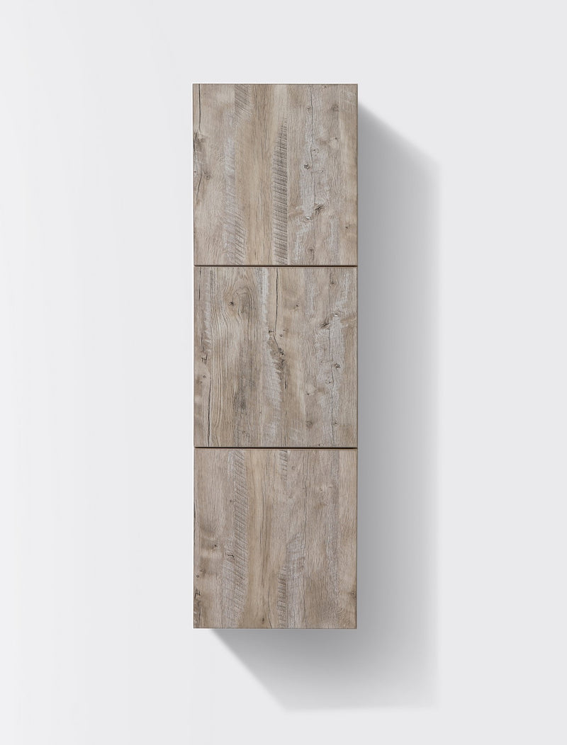 Kube Bath SLBS59-NW Bliss 18" Wall Mount Linen Side Cabinet with Three Doors in Nature Wood - view 2