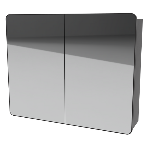 Timberline Sydney 36" Black Satin Mirror Cabinet
