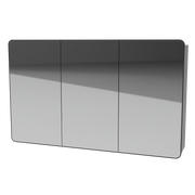 Timberline Sydney 48" Black Satin Mirror Cabinet