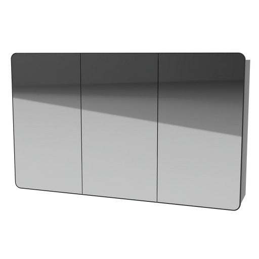 Timberline Sydney 48" Black Satin Mirror Cabinet