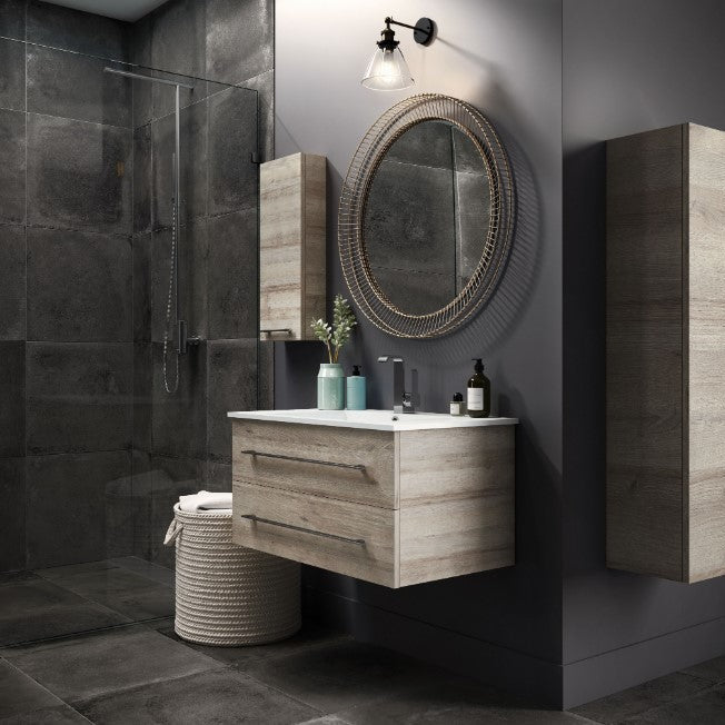 Cutler FV ORGANIC30 Kato 30" Single Sink Wall Mounted Cultured Marble Top Bathroom Vanity - Organic