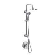 PULSE ShowerSpas 1088-CH-1.8GPM-RIV SeaBreeze II 8-in Rain Showerhead Shower System with Multi-function Handshower, Adjustable Slide Bar and Mixing Valve in Chrome, 1.8 GPM