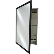 Afina SD2030SL Slim Line 20" W x 30" H 1" Stainless Steel Framed Single Door Medicine Cabinet - view 2