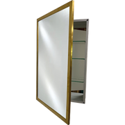 Afina SD2030SL Slim Line 20" W x 30" H 1" Stainless Steel Framed Single Door Medicine Cabinet