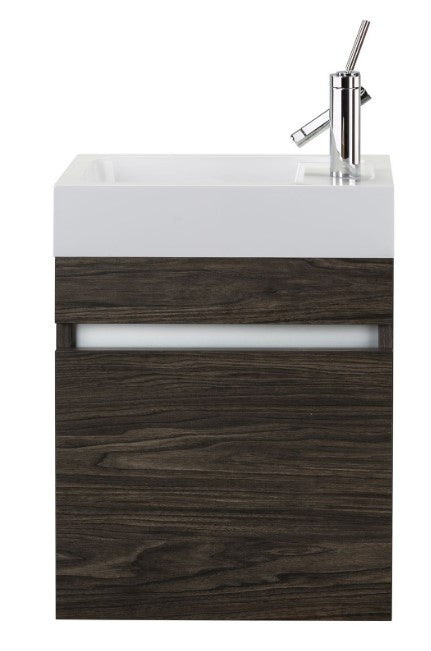 Cutler FVPICCTETE18 Piccolo 18" Space Saver Wall Mount Bathroom Vanity - Tete a Tete
