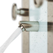 PULSE ShowerSpas 1039W-BN-1.8GPM Tropicana 10-in Rain Showerhead ShowerSpa with Pivoting Shower Arm, 6-Body Jets and Handshower in Seafoam Glass and Brushed Nickel, 1.8 GPM - view 5