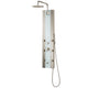 PULSE ShowerSpas 1039W-BN-1.8GPM Tropicana 10-in Rain Showerhead ShowerSpa with Pivoting Shower Arm, 6-Body Jets and Handshower in Seafoam Glass and Brushed Nickel, 1.8 GPM