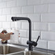 Vinnova VL-LJ3370B Alphaucet Single Handle Pull-Out Sprayer Kitchen Faucet in Matte Black