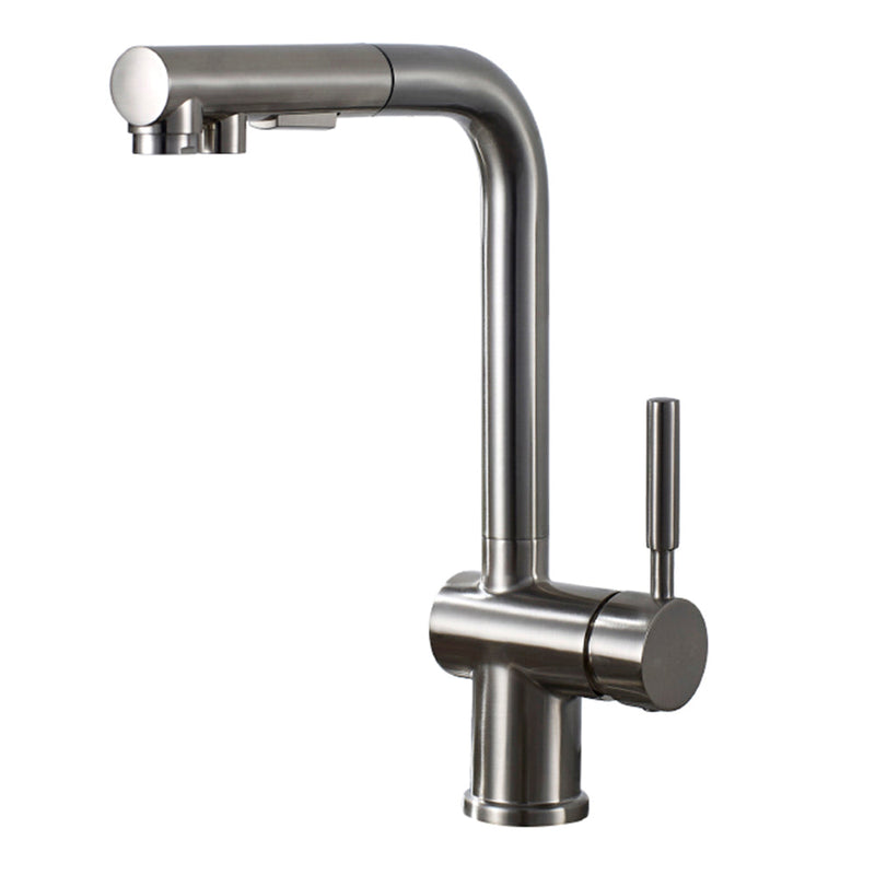 Vinnova VL-LJ3370C ALPHAUCET Single Handle Pull-Out Sprayer Kitchen Faucet in Brushed Nickel
