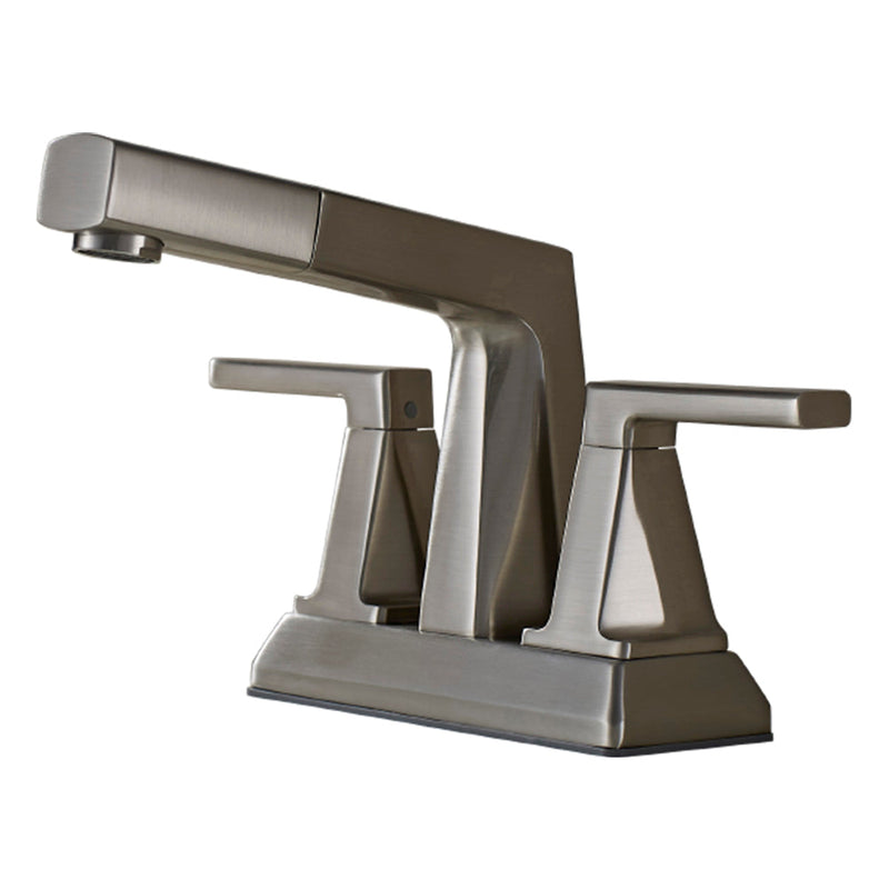 Vinnova VL-LJ3408C ALPHAUCET Centerset Two-Handle Pull-Out Sprayer Bathroom Faucet in Brushed Nickel