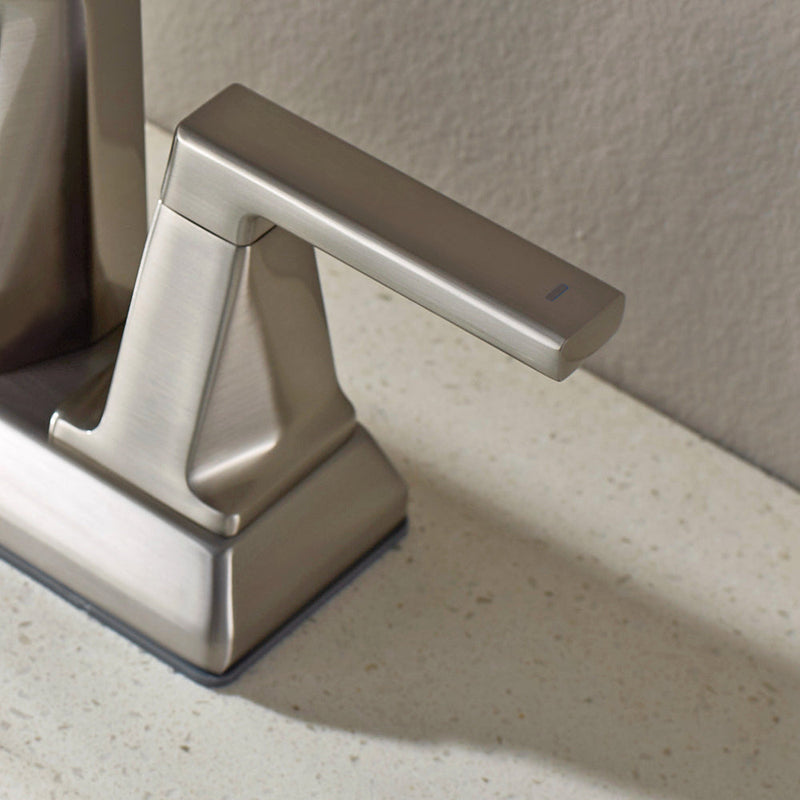 Vinnova VL-LJ3408C ALPHAUCET Centerset Two-Handle Pull-Out Sprayer Bathroom Faucet in Brushed Nickel