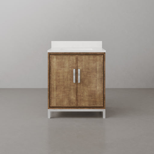 WE30QZ01LW - Westin 30 In. Single Sink Pre-Assembled Contemporary Style Bathroom Vanity With 1" Whitebrook Quartz Top