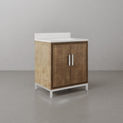 WE30QZ01LW - Westin 30 In. Single Sink Pre-Assembled Contemporary Style Bathroom Vanity With 1" Whitebrook Quartz Top