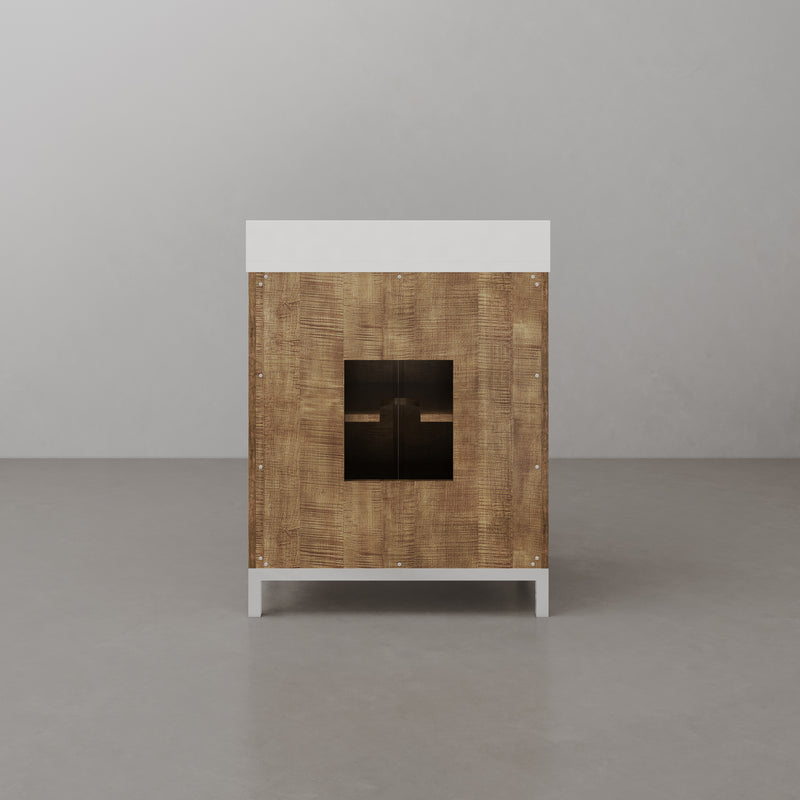 WE30QZ01LW - Westin 30 In. Single Sink Pre-Assembled Contemporary Style Bathroom Vanity With 1" Whitebrook Quartz Top