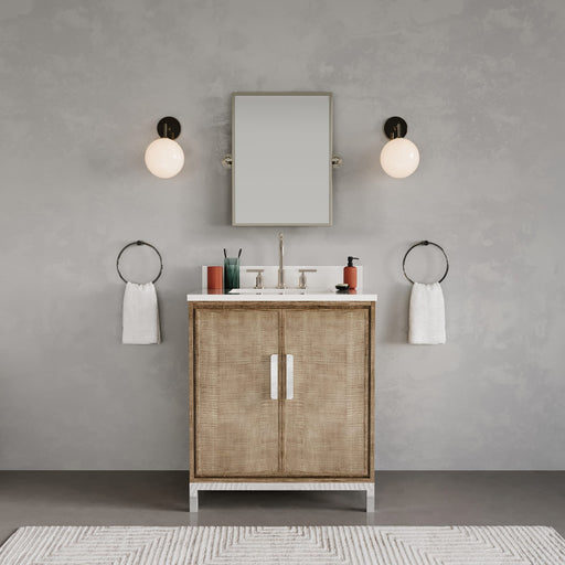 WE30QZ01LW - Westin 30 In. Single Sink Pre-Assembled Contemporary Style Bathroom Vanity With 1" Whitebrook Quartz Top