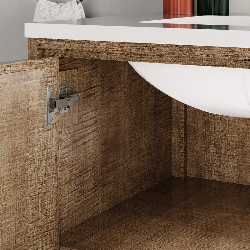 WE30QZ01LW - Westin 30 In. Single Sink Pre-Assembled Contemporary Style Bathroom Vanity With 1" Whitebrook Quartz Top