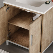 WE30QZ01LW - Westin 30 In. Single Sink Pre-Assembled Contemporary Style Bathroom Vanity With 1" Whitebrook Quartz Top