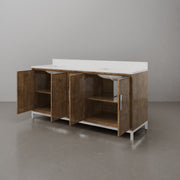 WE72QZ01LW - Westin 72 In. Double Sink Pre-Assembled Contemporary Style Bathroom Vanity With 1" Whitebrook Quartz Top