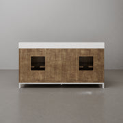 WE72QZ01LW - Westin 72 In. Double Sink Pre-Assembled Contemporary Style Bathroom Vanity With 1" Whitebrook Quartz Top