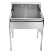 Whitehaus WH302510-NP Pearlhaus 30" Single Bowl 16 Gauge Freestanding Utility Sink - Brushed Stainless Steel