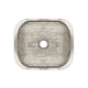Whitehaus WH690ABB Decorative Prep 13-5/8" Single Bowl Hammered Undermount Prep Sink - Hammered Stainless Steel