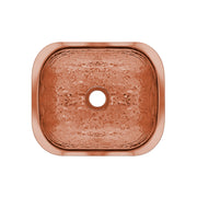 Whitehaus WH690CBB Decorative Prep 13-5/8" Single Bowl Hammered Undermount Prep Sink - Hammered Copper