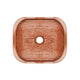 Whitehaus WH690CBB Decorative Prep 13-5/8" Single Bowl Hammered Undermount Prep Sink - Hammered Copper