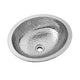 Whitehaus WH920ABB Decorative Basins 18-1/2" Oval Hammered Undermount Bathroom Sink - Polished Stainless Steel