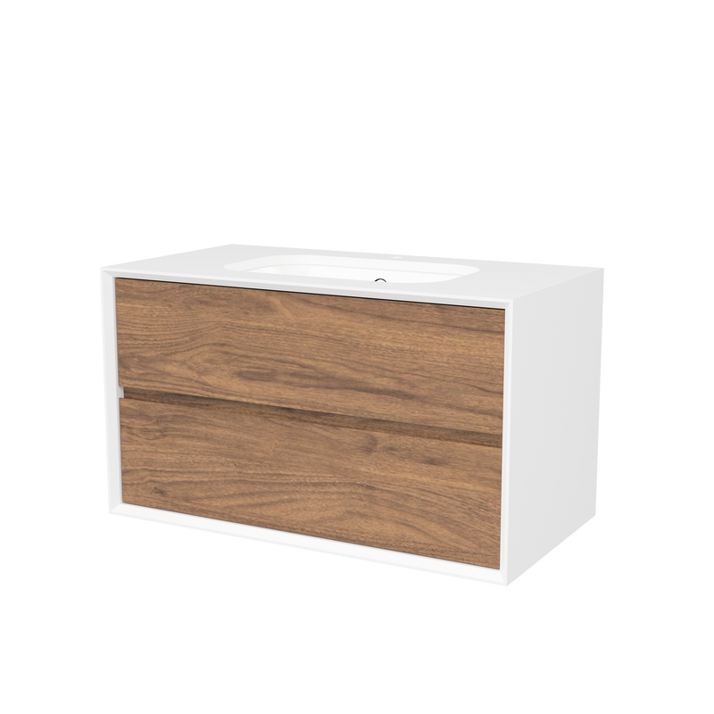 Timberline Whitehaven 36" Florentine Walnut Wall Mount Vanity