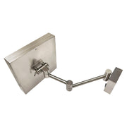 Whitehaus WHMR25-BN Square Wall Mount LED 5X Magnifying Mirror - Brushed Nickel