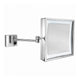 Whitehaus WHMR25-C Square Wall Mount LED 5X Magnifying Mirror - Polished Chrome